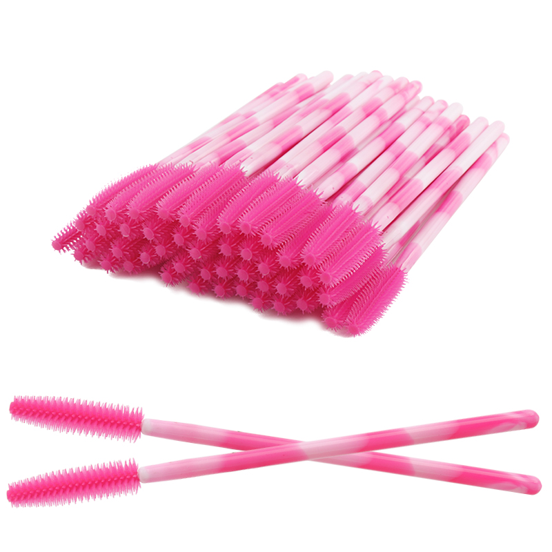 Eyelash Extension Vendor - 50/100 Stuks Wegwerp Siliconen Wimperborstel Gekleurde