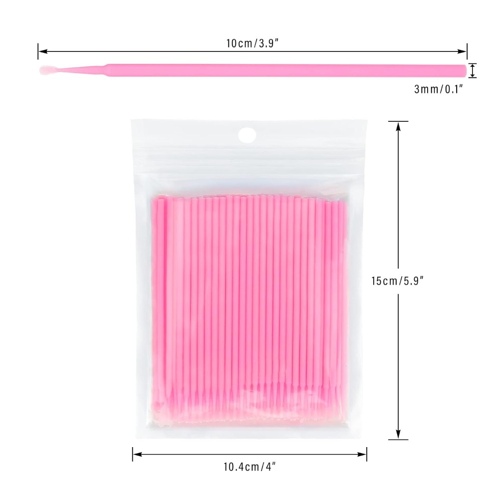 Eyelash Extension Eyelash - 500 stuks wegwerp micro-wattenstaafjes, buigbare applicatorborstels