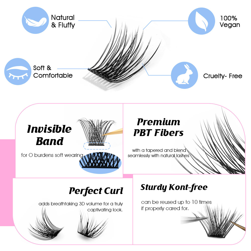 YUANZHIJIE Nieuwe DIY Clusters - Eyelash Extension Supernatural recensie en prijs